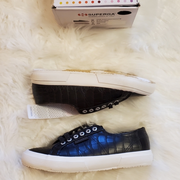 Superga 2750 Embossed faux Crocodile sneakers - black - Picture 12 of 16